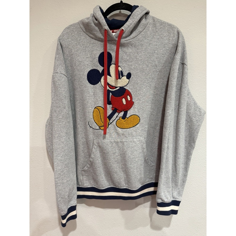 Disney World Mickey Mouse Original Embroidered Hoodie. Sz‎ Large Collectible